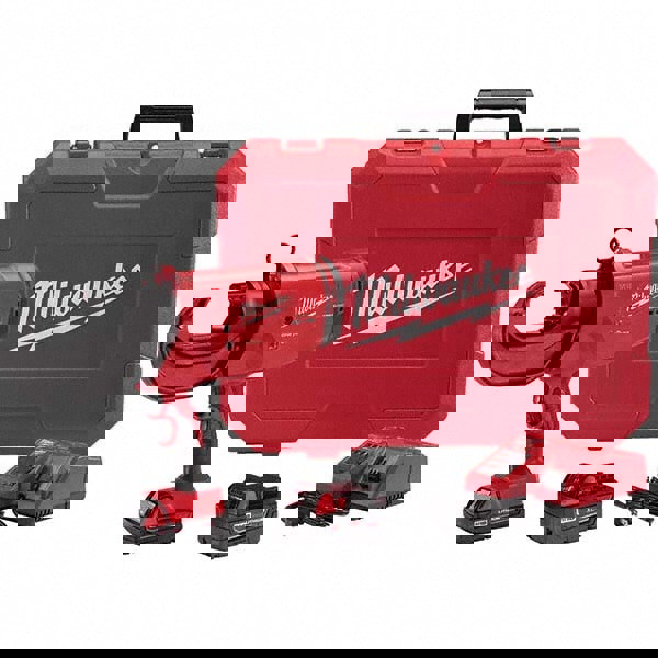 Power Crimper: 12,000 lb Capacity, Lithium-ion Battery Included, Pistol Grip Handle, 18V